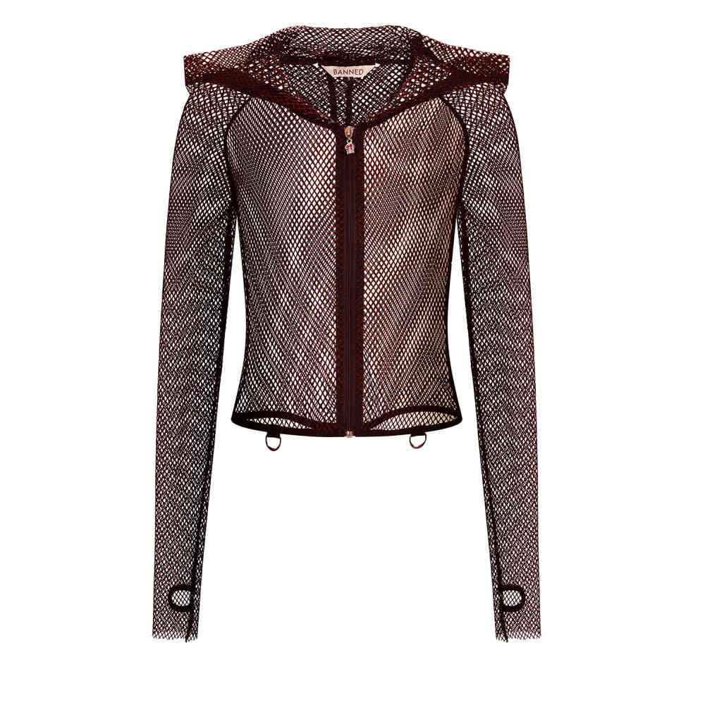 Banned - Liora Veste zip Ã  capuche - Rouge